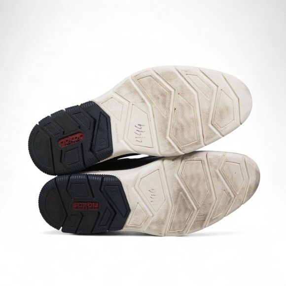 Rieker Dustin Leather Slip-on Casual Oxfords "Navy / Brown" Men's 8-8.5/41 - Picture 8 of 11